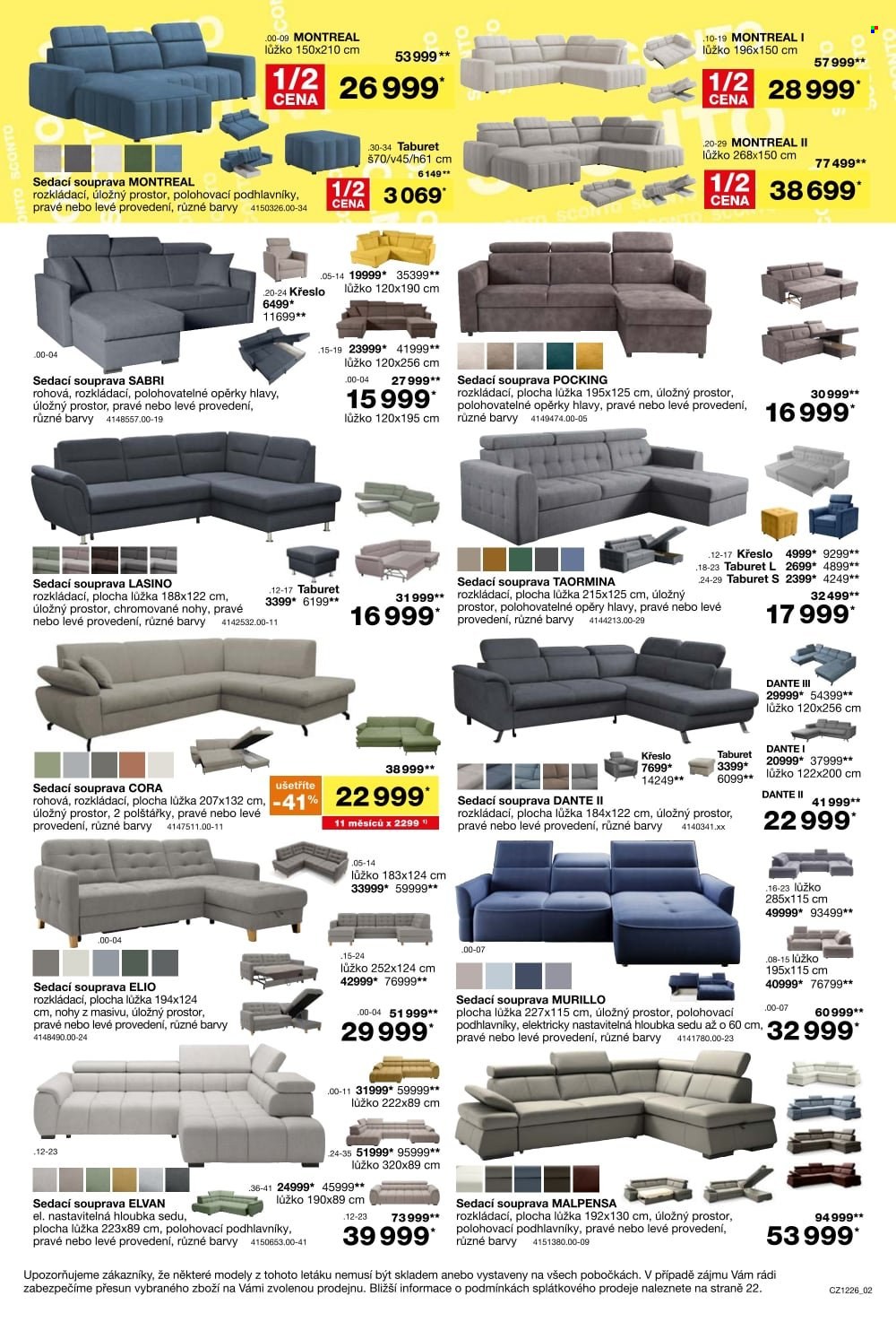 Leták SCONTO NÁBYTEK - 23. 9. 2026 - 13. 10. 2026. Strana 2