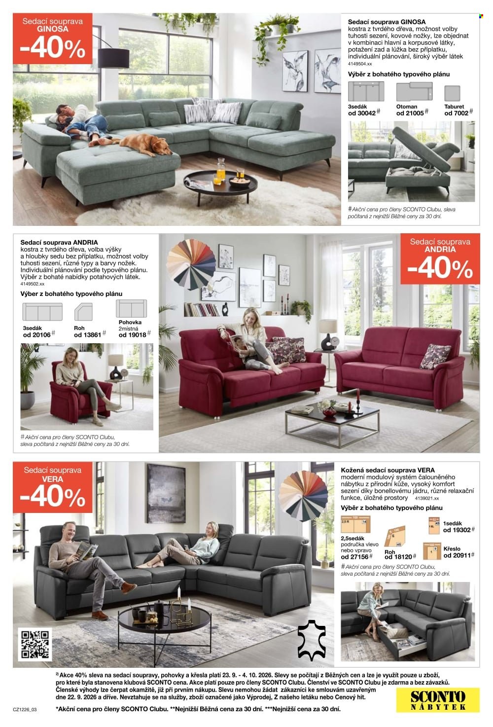 Leták SCONTO NÁBYTEK - 23. 9. 2026 - 13. 10. 2026. Strana 3