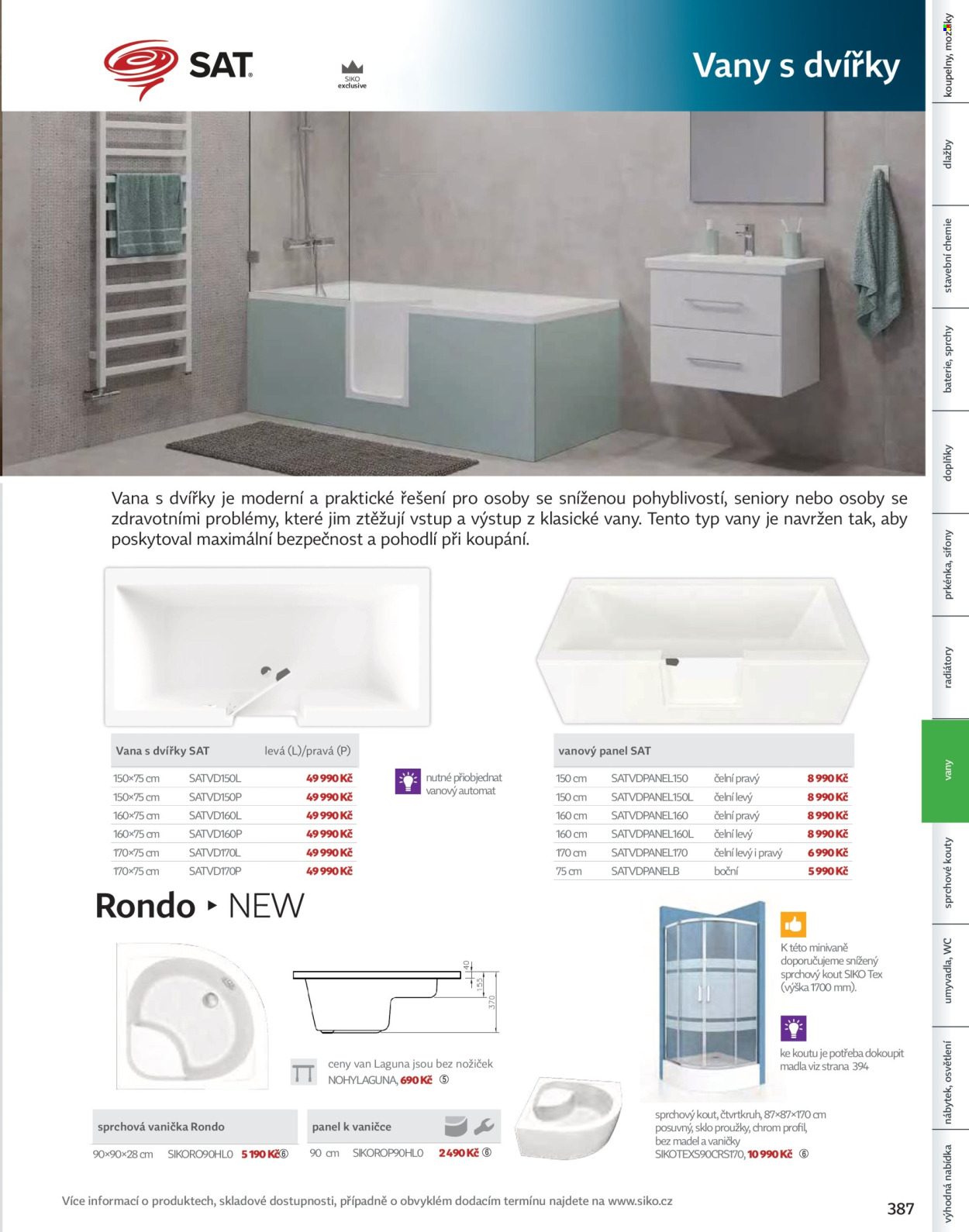 Leták SIKO KOUPELNY. Strana 387