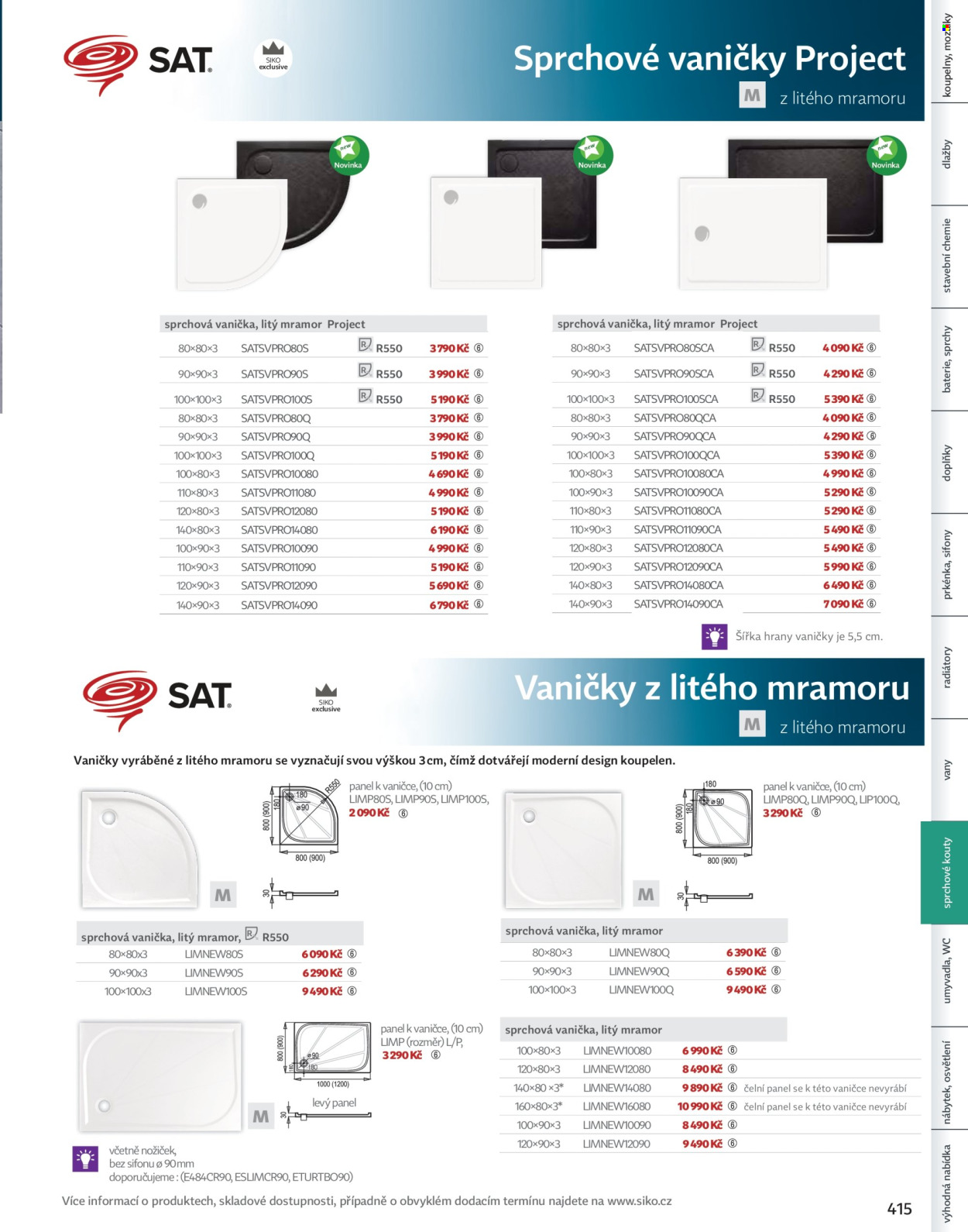 Leták SIKO KOUPELNY. Strana 415