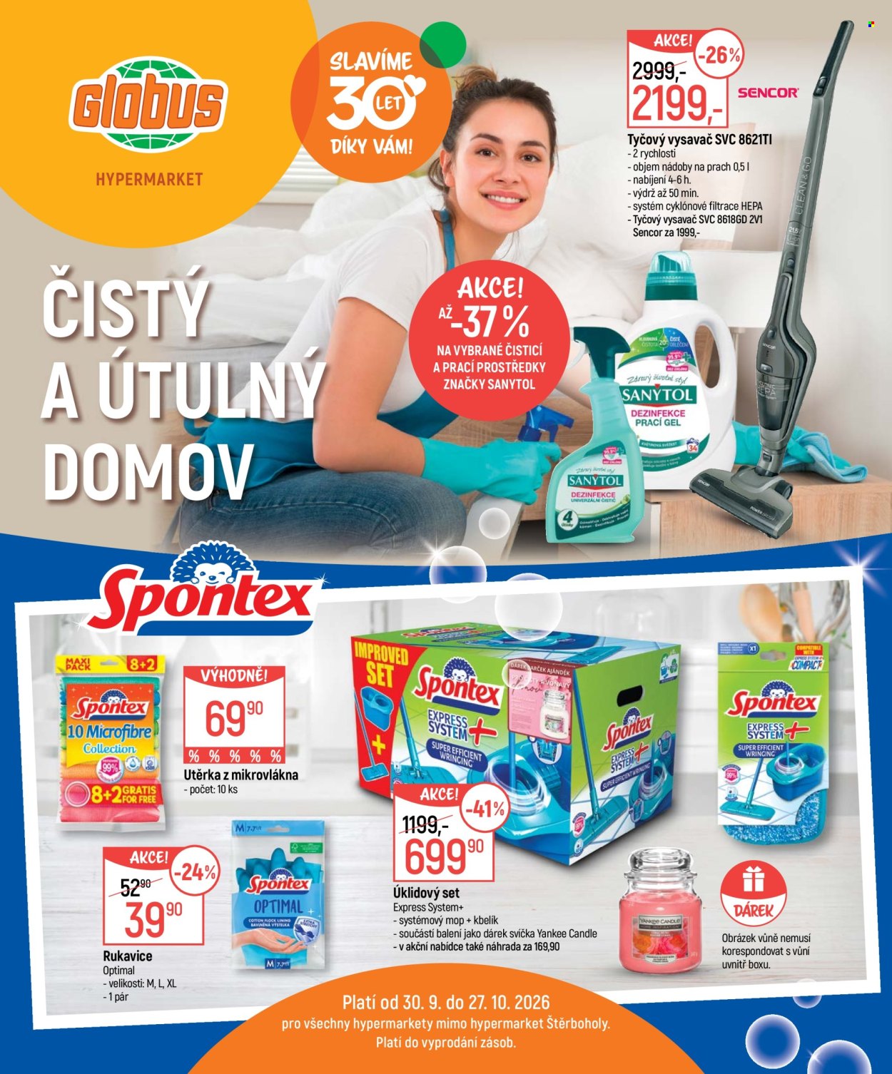 Leták Globus - 30. 9. 2026 - 27. 10. 2026. Strana 1