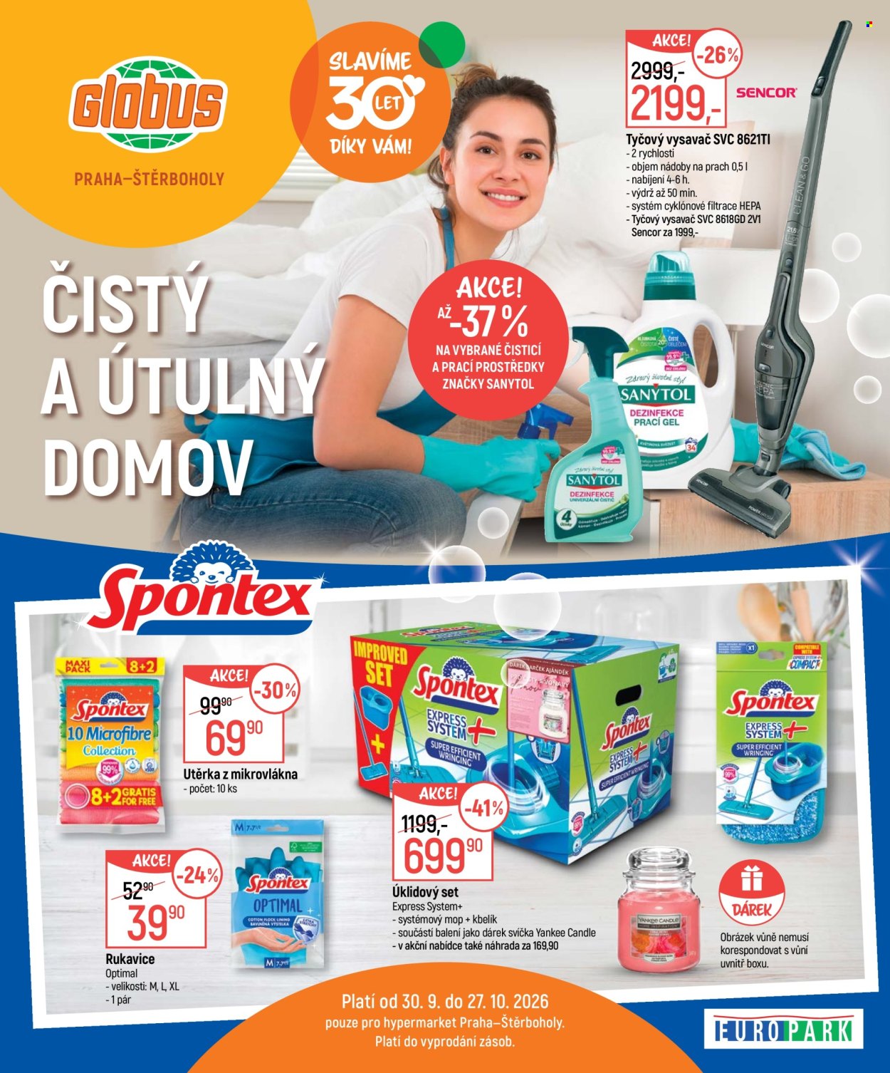 Leták Globus - 30. 9. 2026 - 27. 10. 2026. Strana 1