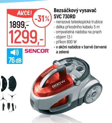 Bezsáčkový vysavač SVC 730RD
