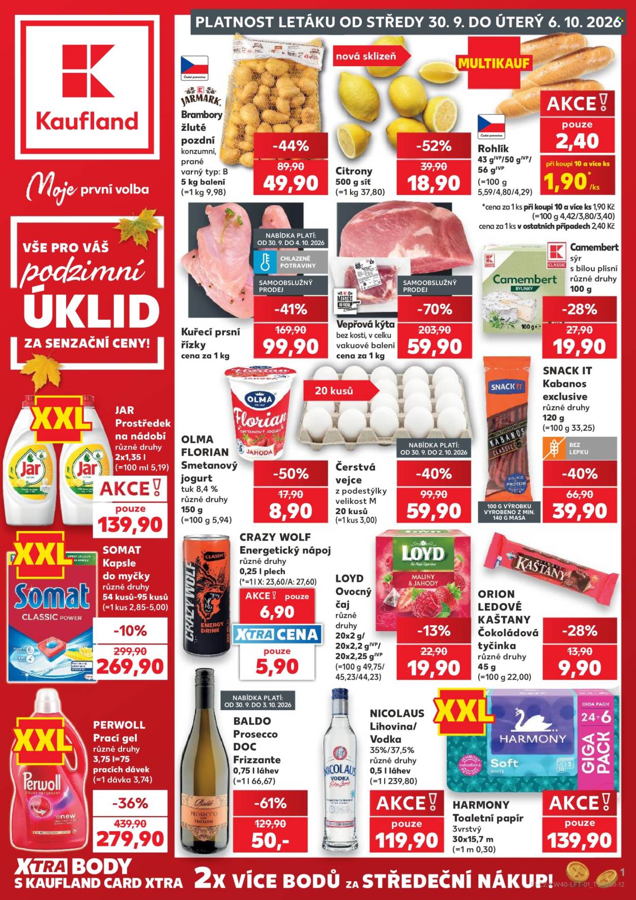 Leták Kaufland - 30. 9. 2026 - 6. 10. 2026. Strana 1