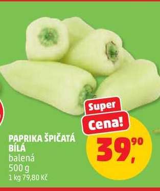 Paprika špičatá bílá