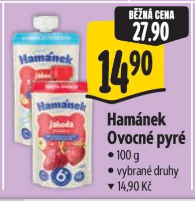 Hamánek ovocné pyré