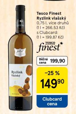 Tesco Finest Ryzlink vlašský