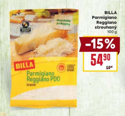 BILLA Parmigiano Reggiano strouhaný