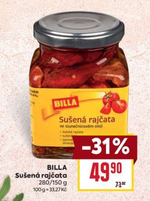 BILLA Sušená rajčata
