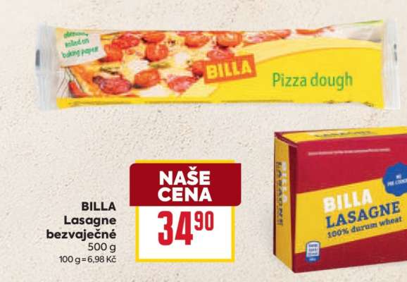 BILLA Lasagne bezvaječné