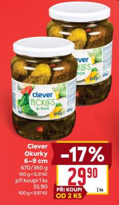 Clever Okurky 6–9 cm
