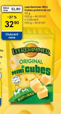 Leerdammer Mini Cubes polotvrdý sýr