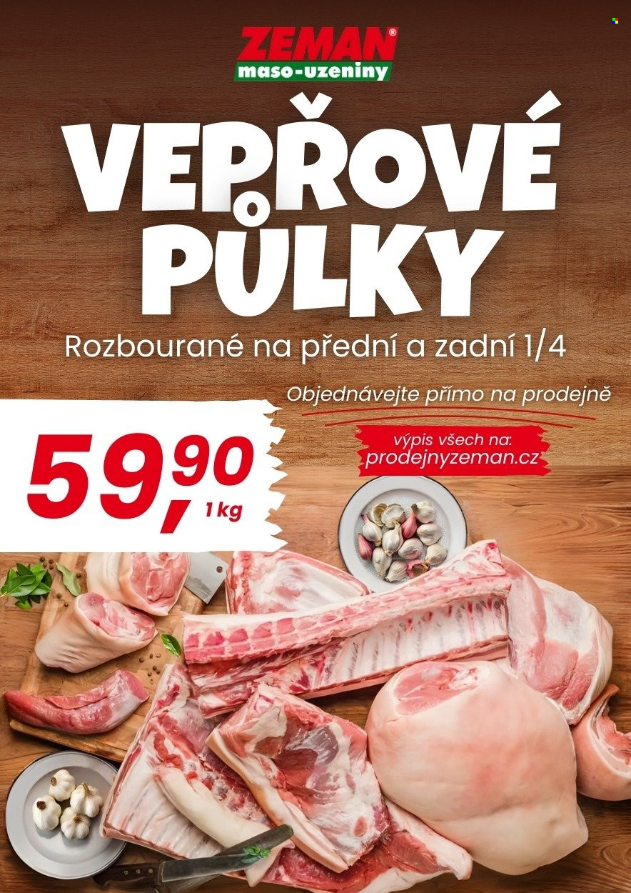 Leták ZEMAN maso-uzeniny - 21. 9. 2026 - 10. 10. 2026. Strana 1