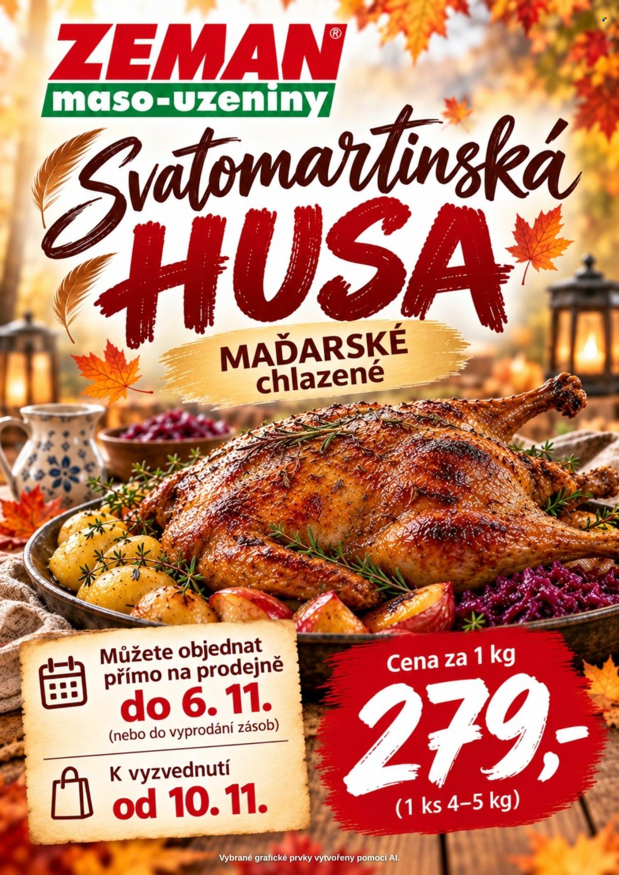 Leták ZEMAN maso-uzeniny - 2. 10. 2026 - 6. 11. 2026. Strana 1