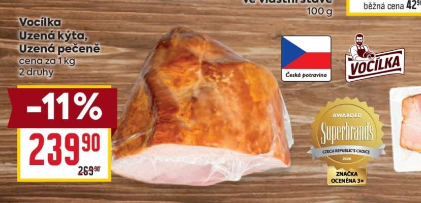 Vocílka Uzená kýta, Uzená pečeně