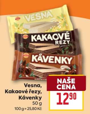Vesna, Kakaové řezy, Kávenky