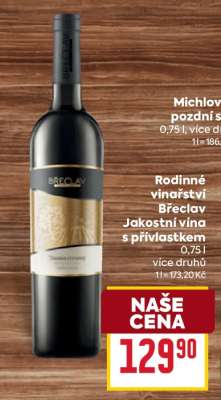 Rodinné vinařství Břeclav Jakostní vína s přívlastkem