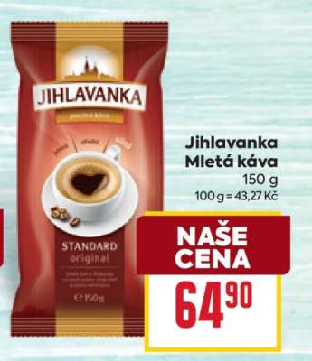JIHLAVANKA mletá káva