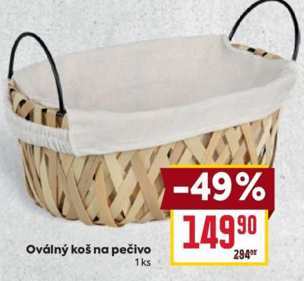Oválný koš na pečivo