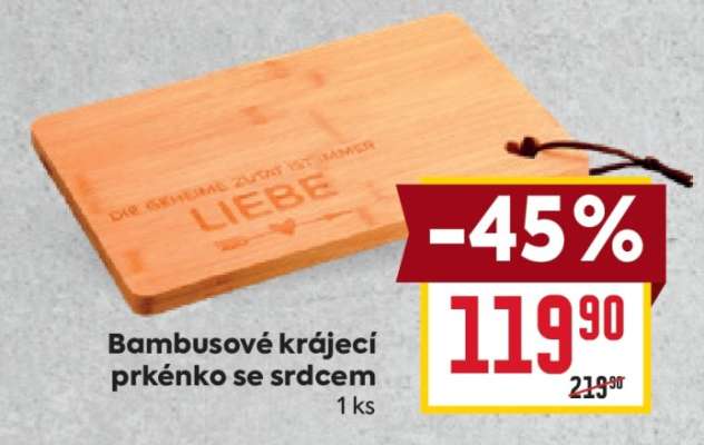 Bambusové krájecí prkénko se srdcem