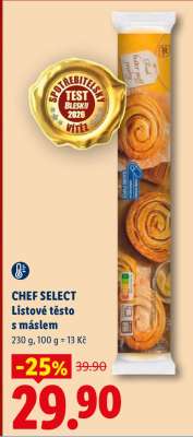 CHEF SELECT Listové těsto s máslem