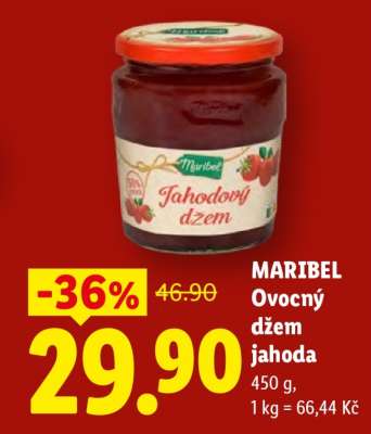 MARIBEL Ovocný džem jahoda