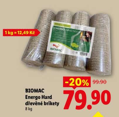 BIOMAC Energo Hard dřevěné brikety