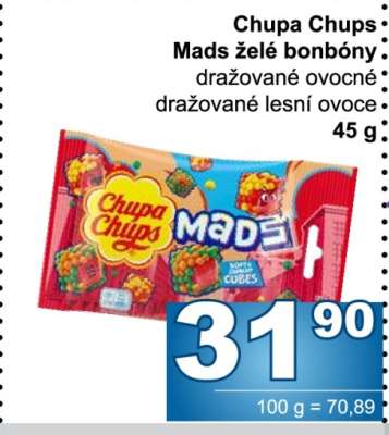 Chupa Chups Mads želé bonbóny