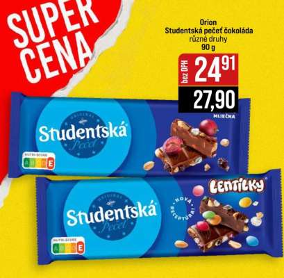 Orion Studentská pečeť čokoláda