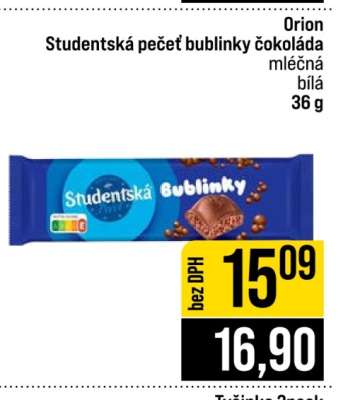 Orion Studentská pečeť bublinky čokoláda