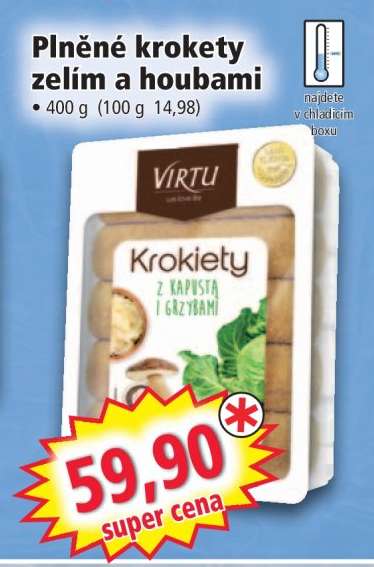 Plněné krokety zelím a houbami