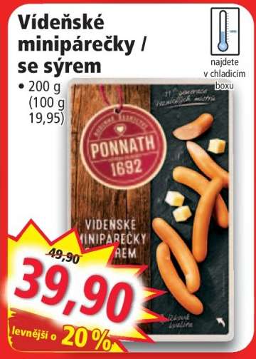 Vídeňské minipárečky se sýrem