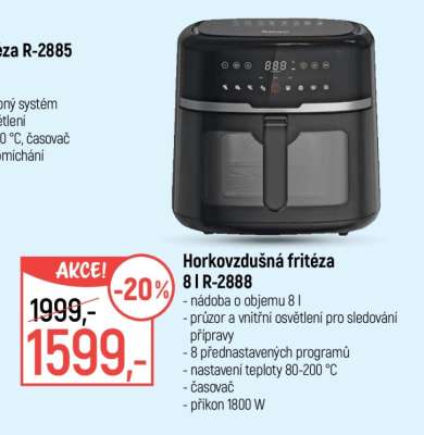 Horkovzdušná fritéza 8 l R-2888