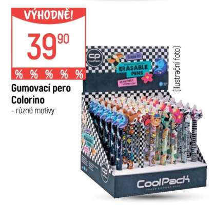 Gumovací pero Colorino