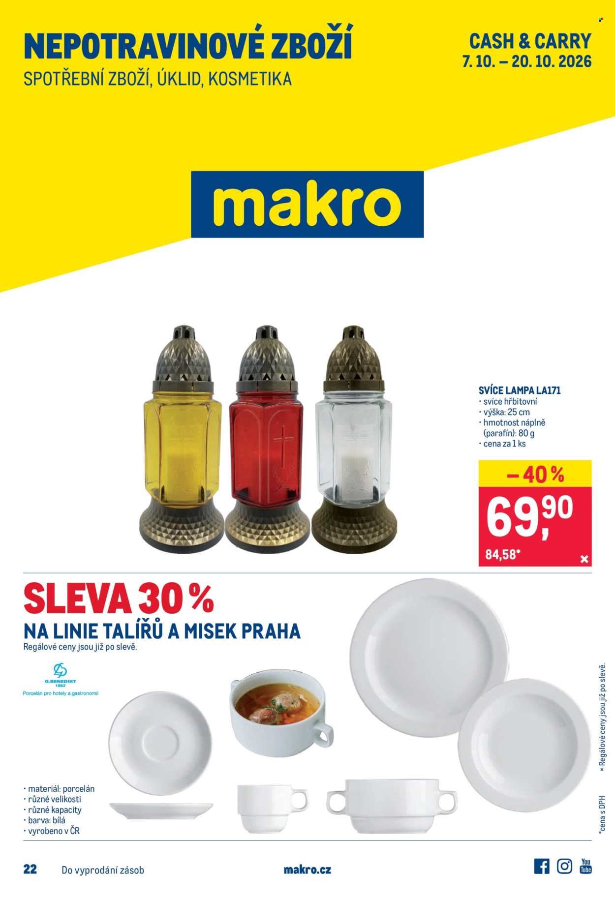 Leták MAKRO - 7. 10. 2026 - 20. 10. 2026. Strana 1