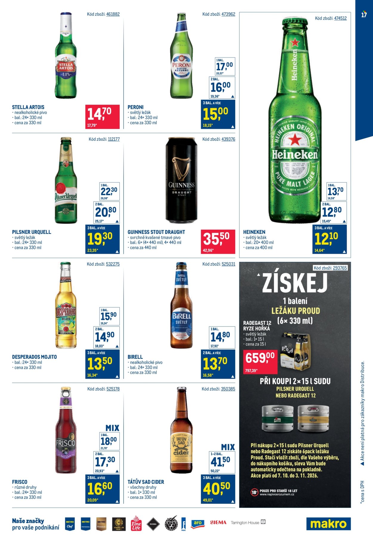 Leták MAKRO - 7. 10. 2026 - 3. 11. 2026. Strana 17