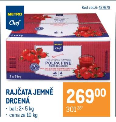 Rajčata jemně drcená