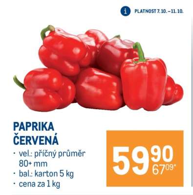 Paprika červená