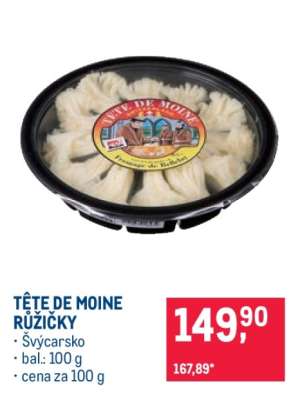 TÊTE DE MOINE RUŽIČKY