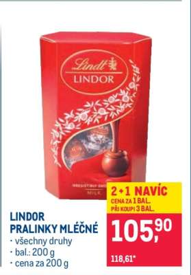 LINDOR PRALINKY MLÉČNÉ