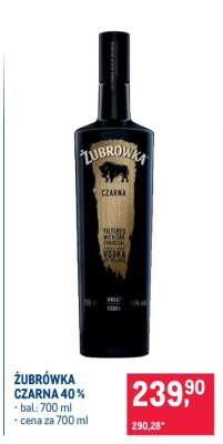 ŻUBRÓWKA CZARNA 40 %