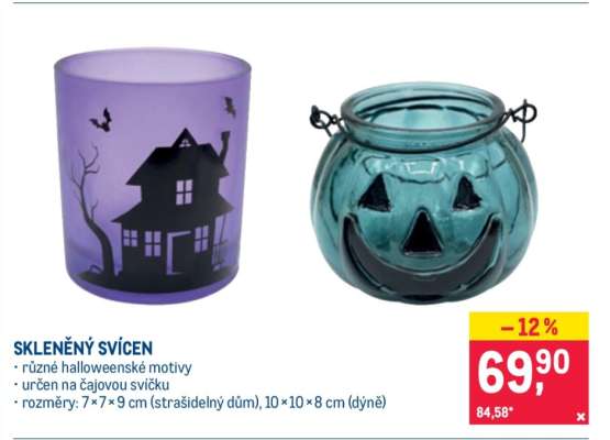 Skleněný svícen