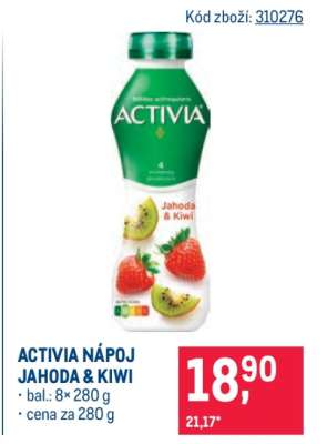ACTIVIA NÁPOJ jahoda & kiwi /