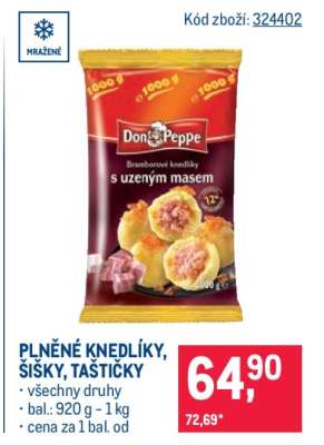 Plněné knedlíky, šišky, taštičky
