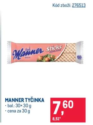 Manner tyčinka