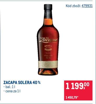 ZACAPA SOLERA 40 %
