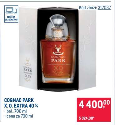 COGNAC PARK X.O. EXTRA 40%