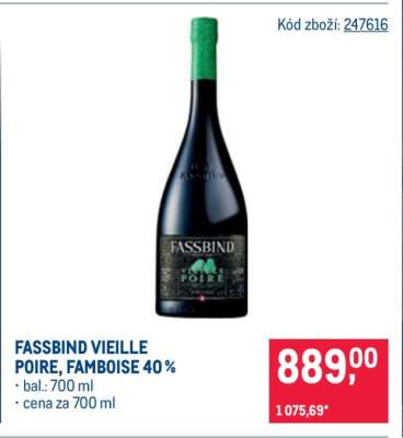 Fassbind Vieille Poire, Famboise 40 %