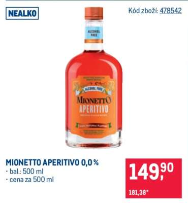 MIONETTO APERITIVO 0,0 %