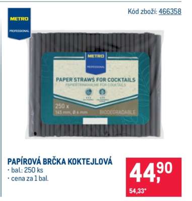 PAPÍROVÁ BRČKA KOKTEJLOVÁ